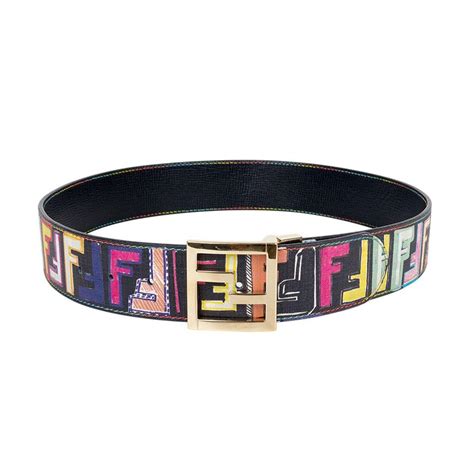 Fendi Belt Multicolor Size 32